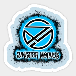 Sinister Motives logo lt. Blue Sticker